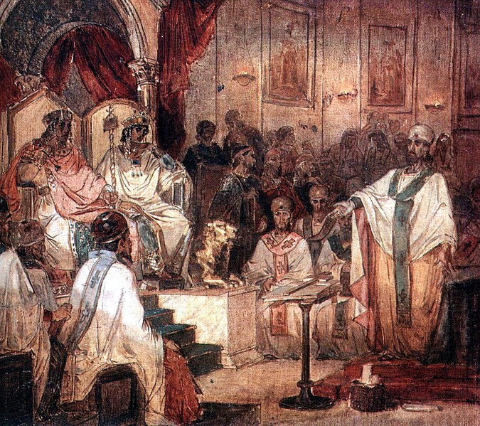 Fourth Ecumenical Council of Chalcedon, 451, October 8 to November 1 (Vasily Surikov) (1848-1916) 